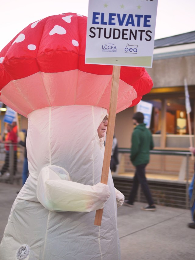Photo of Support Students inflatable picketer